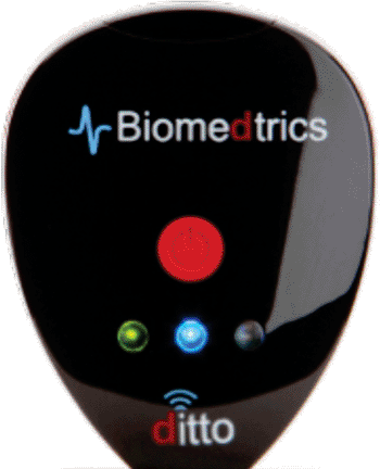 Image: The ditto Glucose Bluetooth Data System (Photo courtesy of Biomedtrics).